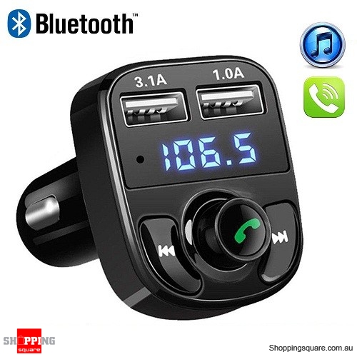 Bluetooth Car Kit MP3 Player FM Transmitter Wireless Dual USB Charger For iPhone Samsung