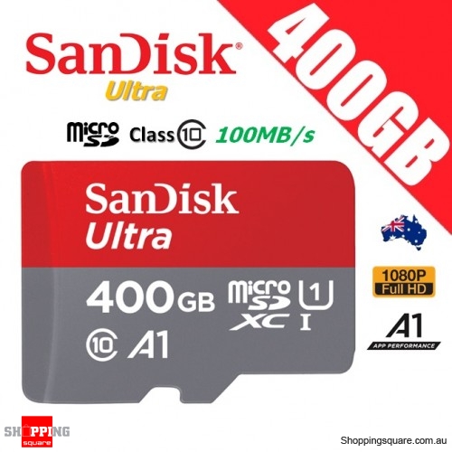 SanDisk Ultra 400GB microSDXC Memory Card A1 UHS-I 100MB/s Full HD 1080p - Online Shopping @ Shopping Square.COM.AU  Online Bargain & Discount Shopping Square