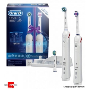 Oral B Smart 5000 Rechargeable Electric Toothbrush Special Edition - Double Pack