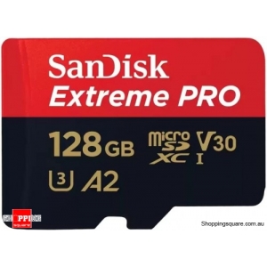 2022 New SanDisk Extreme Pro 128GB microSDXC Memory Card UHS-I U3 V30 A2 4K Full HD 200MB/s (SDSQXCD-128G) 