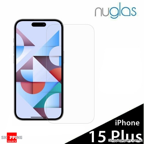 2x NUGLAS 2.5D Clear Tempered Glass Screen Protector for iPhone 15 Plus / 15 Pro Max