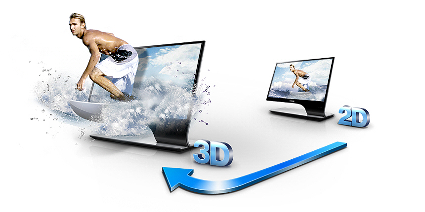 samsung 2d to 3d conversion how does it work