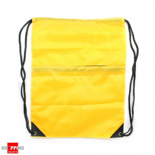 String Bags Drawstring Backpack Tote School Bag Yellow Colour ...