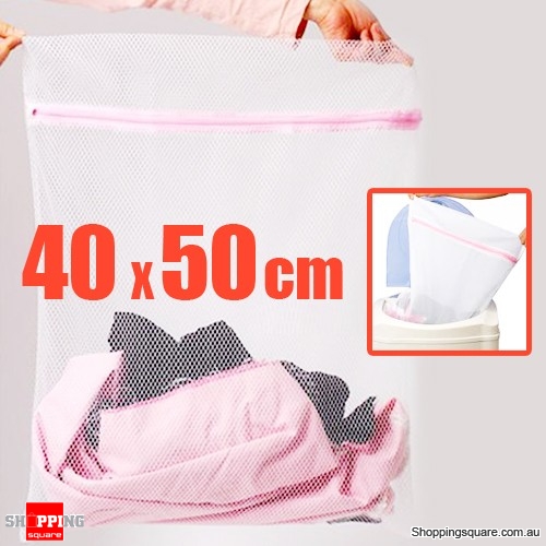 Cloth Mesh Net - Laundry Machine Washing Zipper, Medium 40 X50 CM Wash ...
