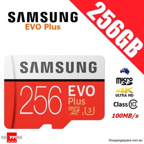 Samsung EVO Plus 256GB micro SD SDXC Memory Card UHS-I U3 100MB/s 4K Ultra HD - Online Shopping @ Shopping Square.COM.AU  Online Bargain & Discount Shopping Square