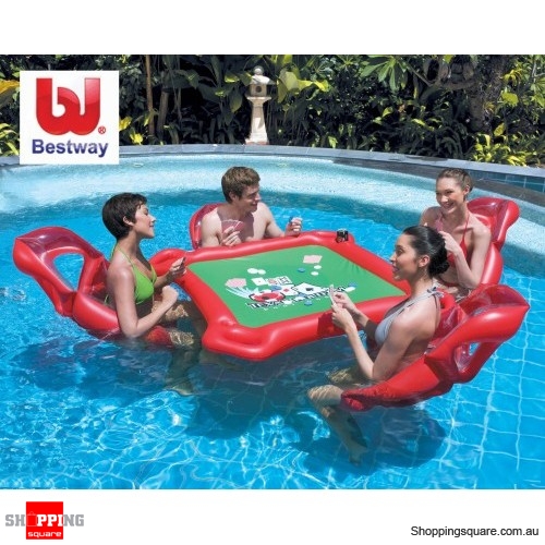 Bestway Inflatable Texas Hold 'Em Pool Poker Set