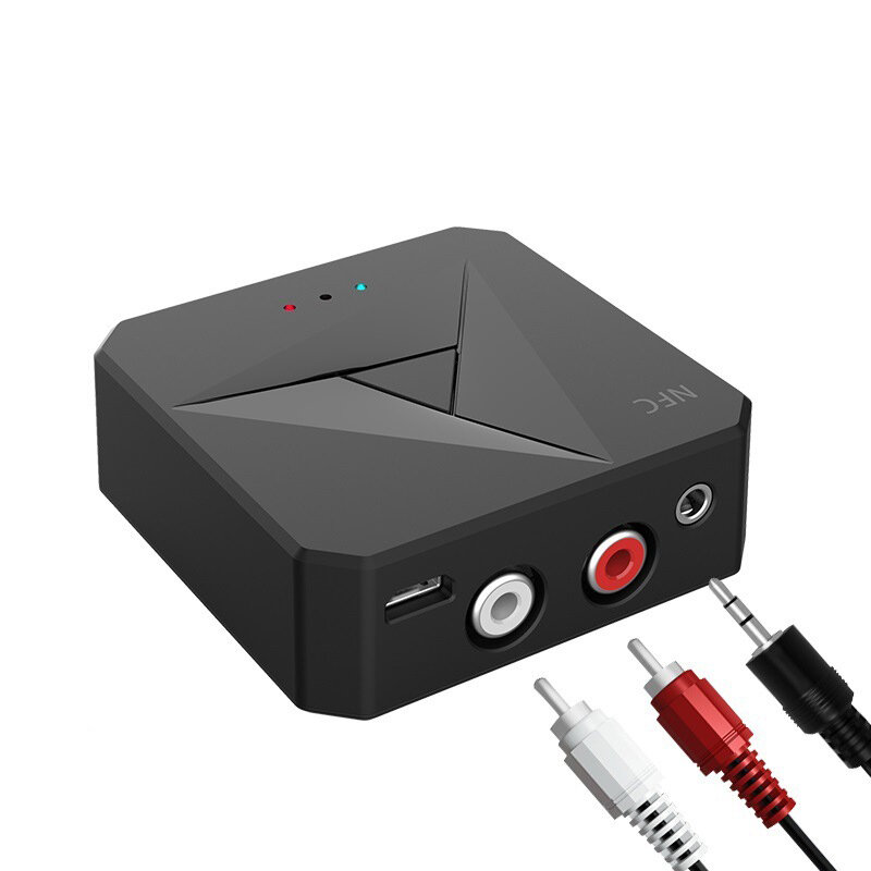 Bakeey 2 In 1 NFC-enabled bluetooth V5.0 Audio Transmitter Receiver 3.5mm Aux RCA Wireless Audio Adapter For TV PC Headphone
