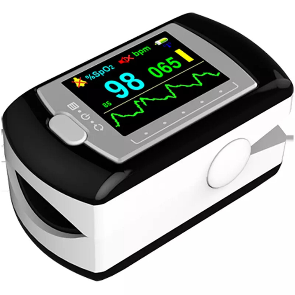 CMS50E Portable Fingertip Pulse Oximeter OLED SPO2 Blood Oxygen Saturation Heart Rate Monitor Saturator USB Connector Alarm