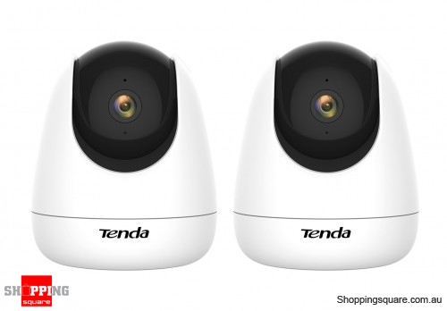 2X Tenda CP3 Security Pan_Tilt Camera, 1080P, Motion Detection, Sound and Light Alarm, Night Vision