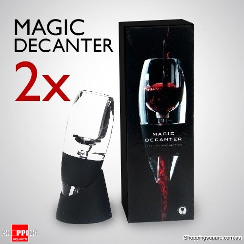 2x Magic Decanter RED Wine Aerator inc Sediment Filter Bundle