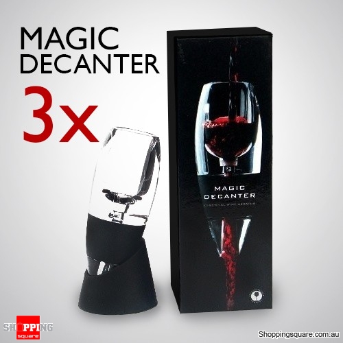 3x Magic Decanter RED Wine Aerator inc Sediment Filter Bundle