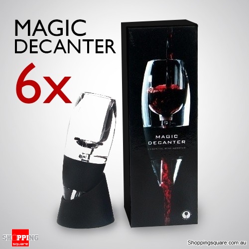 6 x Magic Decanter RED Wine Aerator inc Sediment Filter Bundle