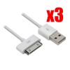 3 x 1M USB Cable for iPhone 4, 4S, 3G, 3Gs, iPad 2 and iPod