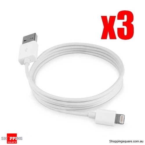 3x 8Pin Lightning USB Data Charger Cable for iPhone 6 Plus 5S 5C 5 iPod Touch Nano 7 iPad 4 Mini