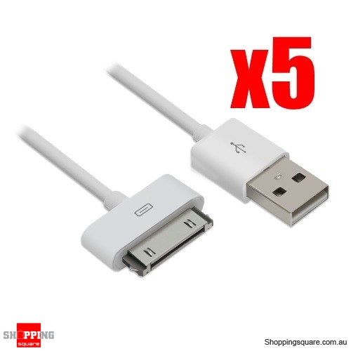 5 x 1M USB Cable for iPhone 4, 4S, 3G, 3Gs, iPad 2 and iPod