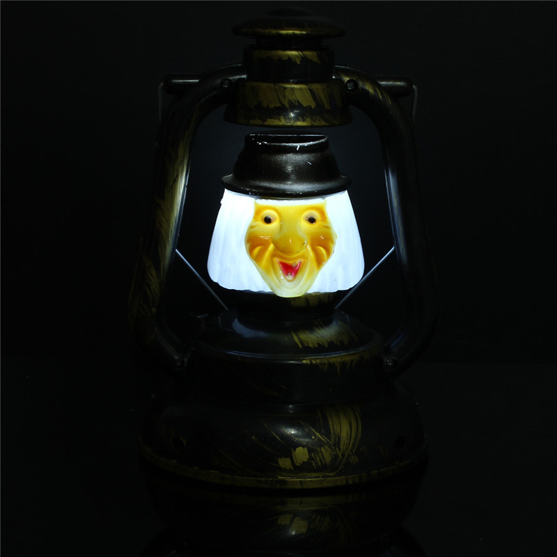 Halloween Pumpkin Skull Witch Lantern Lamp With Light Laughter 