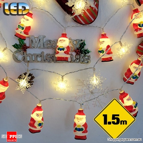 1.5M LED Santa Clauses String Fairy Lights for Festival Party Christmas Xmas Decoration