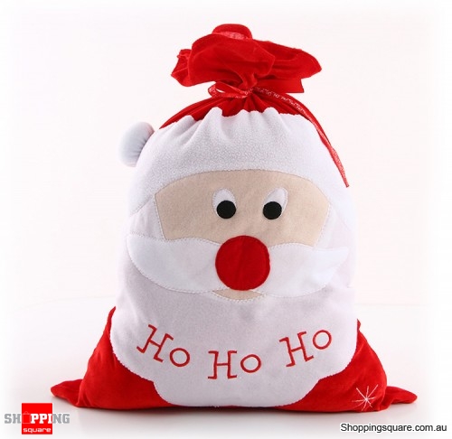 Christmas Santa Stocking Decoration Candy Gift Bag for Storage - Santa Head