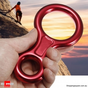 Aluminum Figure 8 Ring 30KN Climbing Hiking Rappel Descender for Outdoor Mountaineering