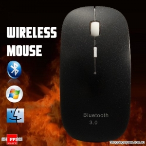 Wireless Bluetooth 3.0 Mini Slim 1600 DPI 3D Optical Mouse for Laptop PC Mac Black Colour
