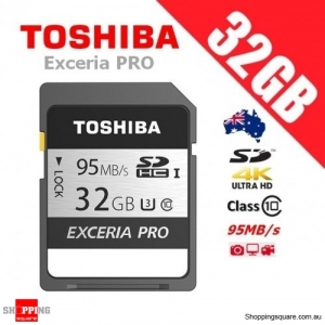 Toshiba Exceria Pro 32GB N401 SDHC Memory Card UHS-I U3 95MB/s 4K Ultra HD