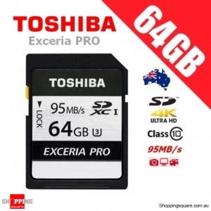 Toshiba Exceria Pro 64GB N401 SDXC Memory Card UHS-I U3 95MB/s 4K Ultra HD