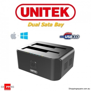 Unitek USB 3.0 to SATA 6G Dual Bay 2.5”/3.5”Hard Disk Docking Station