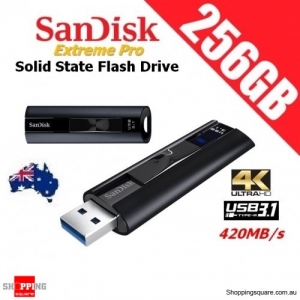 SanDisk Extreme Pro 256GB USB 3.2 Solid State Flash Drive Up to 420MB/s 4K Ultra HD Movies