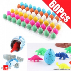 60PCS of EVA Multicoloured Water Growing Hatching Dinosaur Eggs Toys for Children Gift #01 