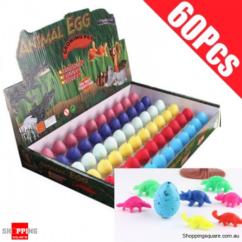 60PCS of EVA Multicoloured Water Growing Hatching Dinosaur Eggs Toys for Children Gift #02
