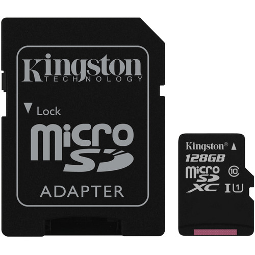 Kingston 128GB Canvas Select UHS-I microSDXC Memory Card with SD Adapter