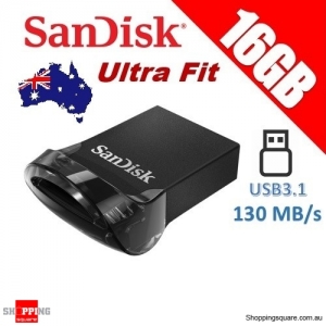 SanDisk 16GB Ultra Fit USB 3.1 Flash Drive 130MB/s Memory Stick (SDCZ430)