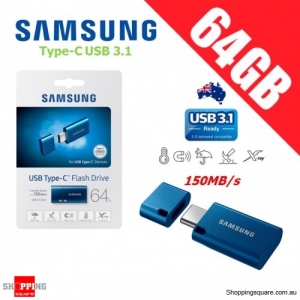 Samsung 64GB Type-C USB 3.1 Flash Drive Memory Thumb Pendrive Blue 150MB/s 