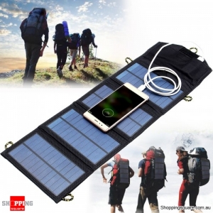 5V 7W Portable Solar Panel Foldable Charger Power Bank With USB Port for Outdoor Travel Emergency 