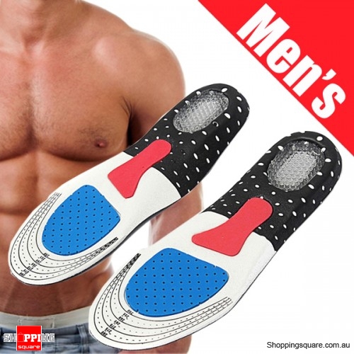 1 Pair of Men's Free Size Gel Orthotic Sport Shoes Insoles Arch Support Pad Insert Cushion