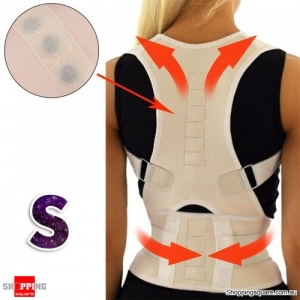 10 Magnets Hunchbacked Back Support Posture Corrector Lumbar for Pain Relief Brace Therapy Belt Size S