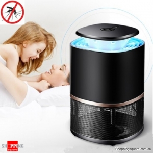 Electronic USB LED UV Light Mosquito Killer Repellent Catcher for Bedroom Living Room Office - Black