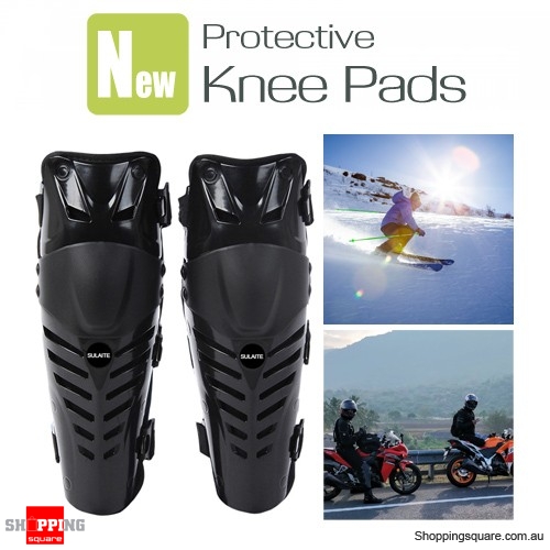 Motorcycle Ski Skateboard Knee Protector Kneepad Protective Gear for Riding Skiing - Black