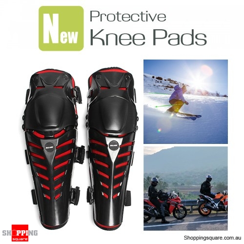 Motorcycle Ski Skateboard Knee Protector Kneepad Protective Gear for Riding Skiing - Black + Red