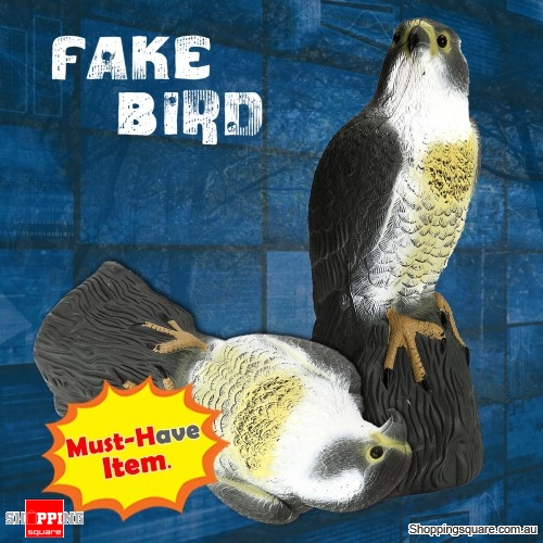 FAKE Falcon Hawk Pigeon Bird Decoy Deterrent Scarer Repeller Bait for Hunting Outdoor Yard
