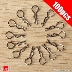 Canopy Shell Clip Pin 100Pcs stainless steel Clips Bend Metal For HSP/HPI RC 1/10 Model Car