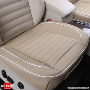 50x50cm PU Leather Car Cushion Seat Chair Cover Beige