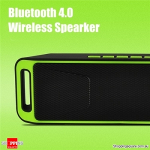 Portable Bluetooth 4.0 Mini Wireless Stereo Speaker with Mega Bass For Android iPhone -Green