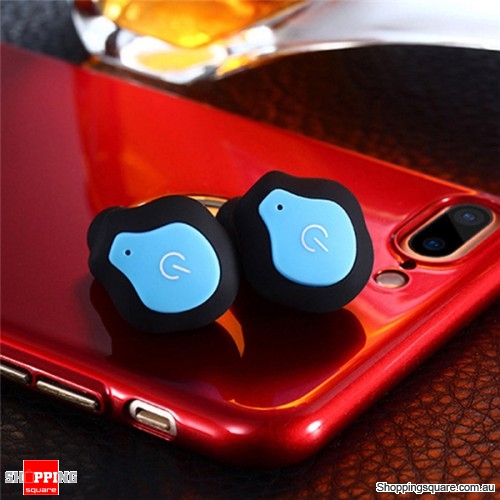 Bluetooth 4.2 Wireless Mini Stealth Portable Concise Waterproof Earphone earbud - Blue