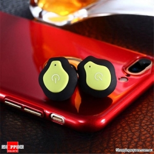 Bluetooth 4.2 Wireless Mini Stealth Portable Concise Waterproof Earphone earbud - Green