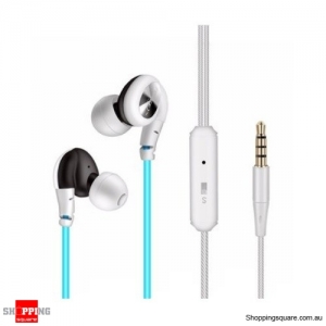 1.25M In-ear Sport Running Noise Isolating Sweat-proof Earphone Earbuds with Mic for Xiaomi-lue