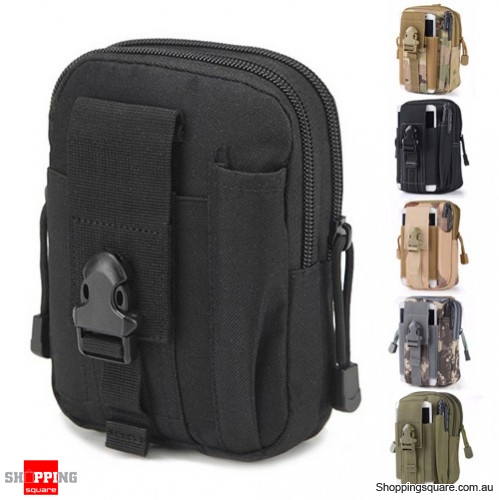 Tactical Military Molle Waist Bag Pack Portable Mini Bag Nylon Phone Wallet For Travel Sports Black Colour