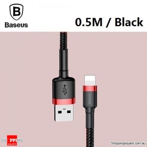Baseus Premium 0.5M USB Data Fast Charging cable for iPhone XR XS Max X 8 7 SE Black Colour