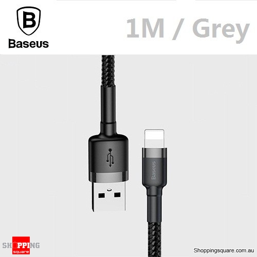 Baseus Premium 1M USB Data Fast Charging cable for iPhone XR XS Max X 8 7 SE Grey Colour