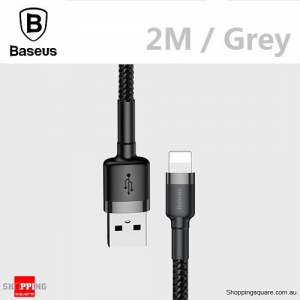 Baseus Premium 2M USB Data Fast Charging cable for iPhone XR XS Max X 8 7 SE Grey Colour